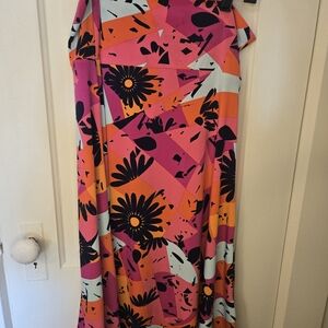 LuLaRoe Pink and Black Patterned Dress